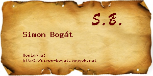 Simon Bogát névjegykártya